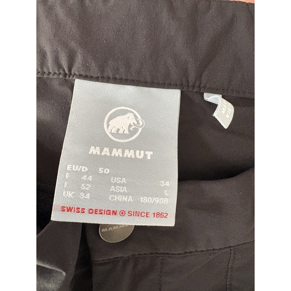 Mammut Shorts Mens 34 Black Performance Hiking Stretch Zip Pockets 1023-00710 - Picture 10 of 11